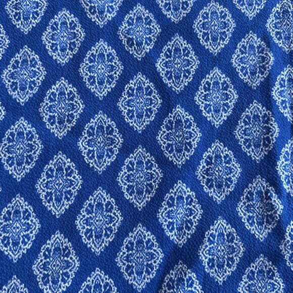 Lily White Blue And White Cami Dressy Tank With Cross Front Size Large - Picture 8 of 9